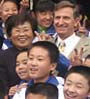 Dr Ashley Deans with Chinese educators and students