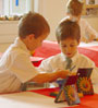 Young boys in classroom activity