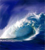huge wave cresting in the ocean