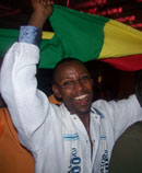 student celebrating