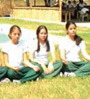 3 girls meditating