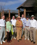 group at building in Nature Reserve