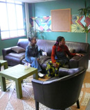 students renovated building-interior