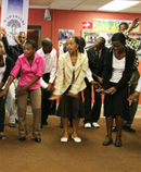 students dancing