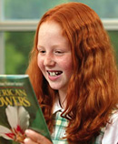 Girl and book