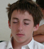 Boy meditating