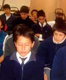 boys meditating