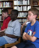 children meditating